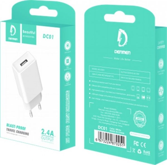 Изображение adowarka Denmen DC01 1x USB-A 2.4 A (29376)