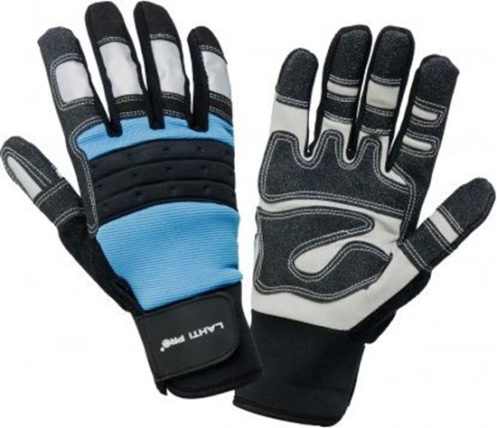 Изображение Lahti Pro Rkawice warsztatowe czarno-niebieskie 8 (L280708K)