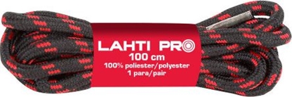 Изображение Lahti Pro Sznurowadła okrągle czarno-czerwone 150cm