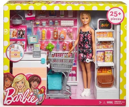 Attēls no Lalka Barbie Mattel - Zestaw supermarket (FRP01)