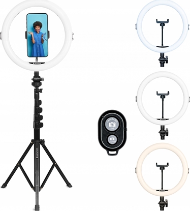 Attēls no Lampa piercieniowa AgfaPhoto AGFA ARL11XL  LED Ring 11 + Statyw + Pilot