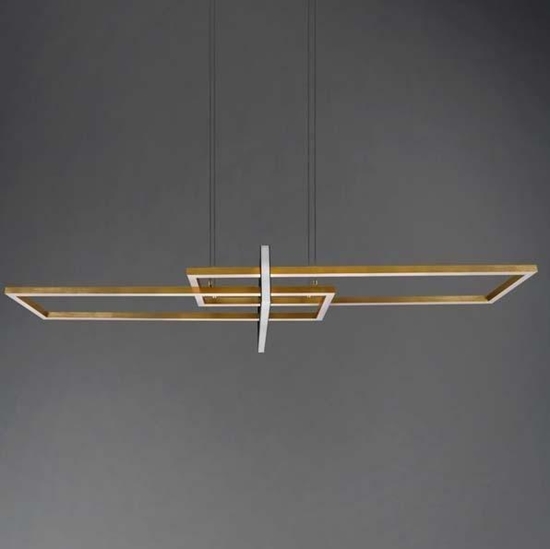 Изображение Lampa wiszca Trio Wiszca lampa LED Salinas 320310308 zwis 34W 3000K zote ramki