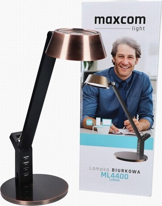 Изображение Lampka biurkowa Maxcom czarna  (ML4400COPPER)