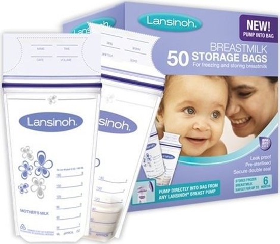 Picture of Lansinoh Woreczki na mleko fiolotowe 50x180ml