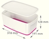 Picture of Leitz MyBox Storage tray Rectangular ABS synthetics Pink, White