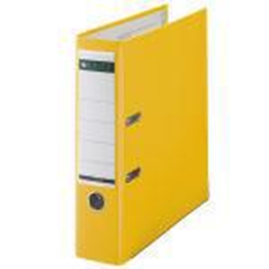 Picture of Leitz Plastic Lever Arch File A4 80mm 180° Yellow ring binder