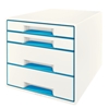 Picture of Leitz WOW Cube file storage box Polystyrol Blue, White