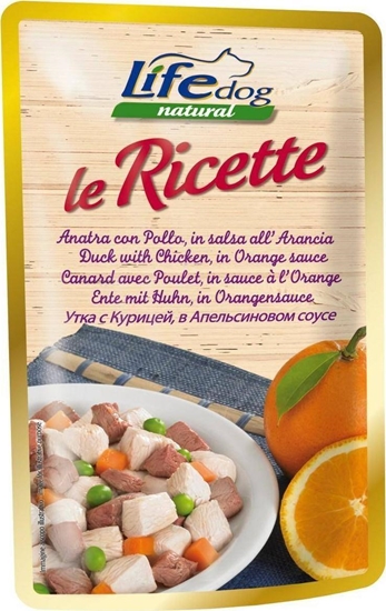 Picture of Life Pet Care LIFE DOG sasz.95g DUCK + CHICKEN LE RICETTE /30