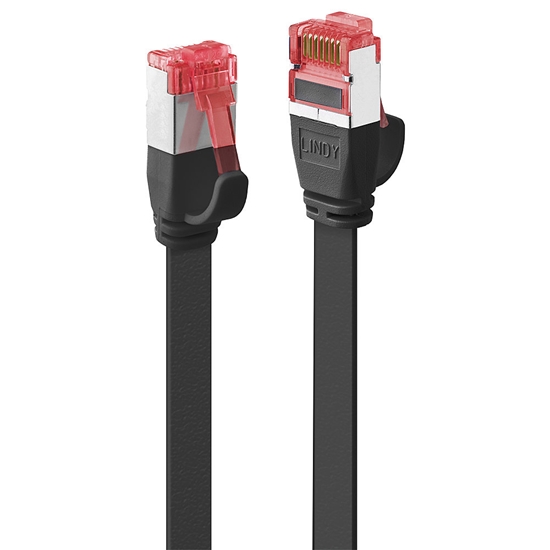 Изображение Lindy 0.3m Cat.6 U/FTP Flat Cable, Black