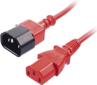Attēls no Lindy 0.5m C14 to C13 Extension Cable, red