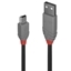 Attēls no Lindy 2m USB 2.0 Type A to Mini-B Cable, Anthra Line