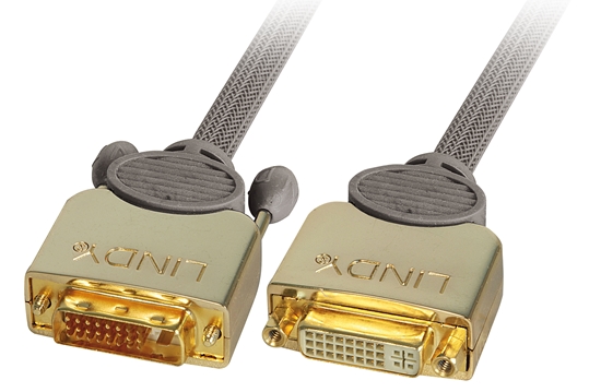 Picture of Lindy 37150 DVI cable 2 m DVI-D Grey