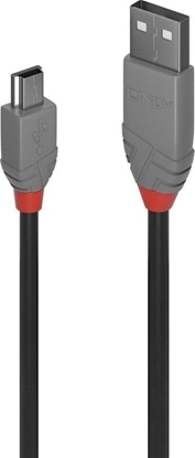 Picture of Lindy 3m USB 2.0 Type A to Mini-B Cable, Anthra Line