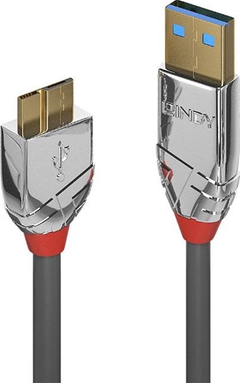 Picture of Lindy 3m USB 3.0 Type A to Micro-B Cable, Cromo Line