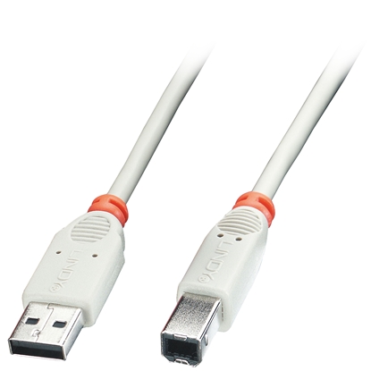 Picture of Lindy 41923 USB cable 2 m USB 2.0 USB A USB B White