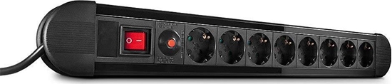 Picture of Lindy 73104 power extension 8 AC outlet(s) Indoor Black
