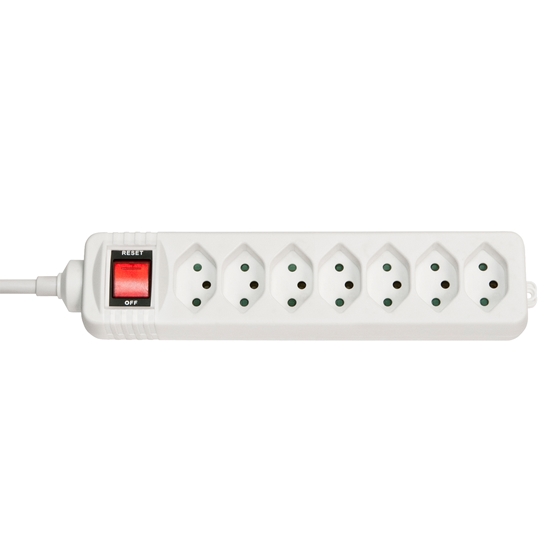 Picture of Lindy 73168 power extension 7 AC outlet(s) Indoor White