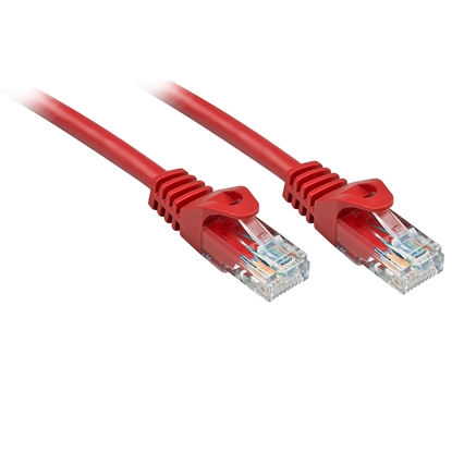 Attēls no Lindy RJ-45/RJ-45 Cat6 0.5m networking cable Red U/UTP (UTP)