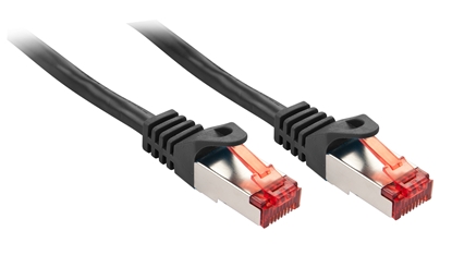 Attēls no Lindy Rj45/Rj45 Cat6 1m networking cable Black S/FTP (S-STP)