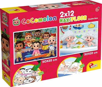 Picture of Lisciani LISCIANI COCOMELON DWUSTRONNE PUZZLE PODLOGOWE 2X12 E. CZAS CO ZBUDOWA