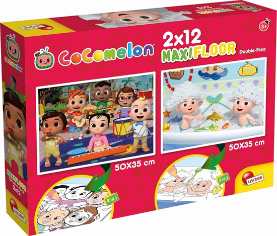 Picture of Lisciani LISCIANI COCOMELON DWUSTRONNE PUZZLE PODLOGOWE 2X12 E. CZAS CO ZBUDOWA