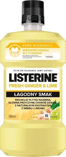 Изображение Listerine  Ginger&Lime Płyn do płukania jamy ustnej łagodny smak 500ml