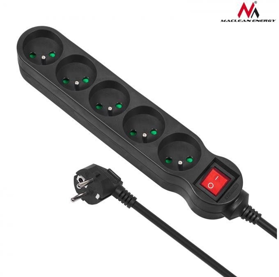 Picture of Listwa zasilająca 5g 3m MCE184 2300W Czarna