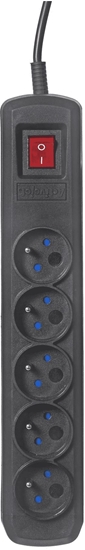 Picture of Listwa zasilajca Activejet Combo przeciwprzepiciowa 5 gniazd 3 m czarna (ACP-5GN 3M CZ                  )