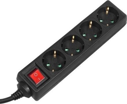 Изображение Listwa zasilajca Maclean 4 gniazda 5 m czarna (MCE194)