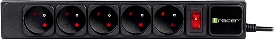Picture of Listwa zasilająca Tracer PowerGear 3 m Black 5 gniazd 