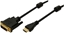 Attēls no Logilink HDMI-DVI-Kabel HDMI -> DVI-D ST/ST 2,00 m bk