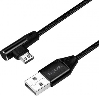 Attēls no Kabel USB LogiLink USB-A - microUSB 0.3 m Czarny (CU0141)