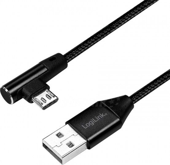 Picture of Kabel USB LogiLink USB-A - microUSB 0.3 m Czarny (CU0141)