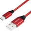 Attēls no Kabel USB LogiLink USB-A - USB-C 0.3 m Czerwony (CU0147)
