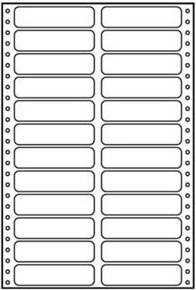 Изображение Logo Etykiety tabelaryczne A4, dwurzdowe, biae, 24 etykiety, 25 szt. (32108)