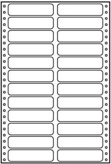 Изображение Logo Etykiety tabelaryczne A4, dwurzdowe, biae, 24 etykiety, 25 szt. (32108)