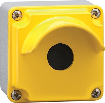Attēls no Lovato Electric Metalowa obudowa pusta 1 otwór pokrywa żółta z osłoną (LPZM1A5P)