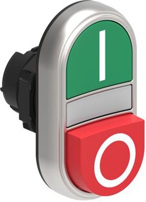 Изображение Lovato Electric Napęd przycisku podwójny zielony/czerwony O-I z podświetleniem z samopowrotem (LPCBL7223)