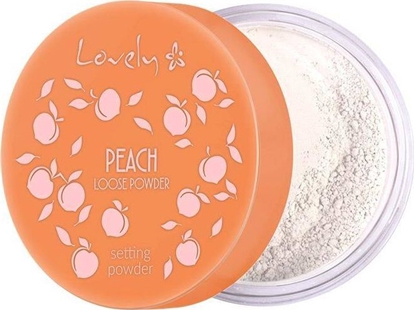 Attēls no Lovely Lovely Peach Loose Powder transparentny puder do twarzy o delikatnym brzoskwiniowym kolorze i zapachu 9g