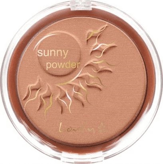 Изображение Lovely Sunny Powder soneczny puder do twarzy i ciaa z drobinkami zota 23g