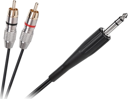 Picture of Kabel LP Jack 6.3mm - RCA (Cinch) x2 3m czarny (LEC-KPO3867-3)
