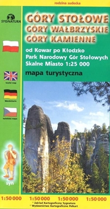 Изображение Mapa tur. Góry Stołowe, Wałbrzyskie, Kamienne