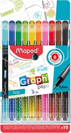 Изображение Maped Cienkopis Graph Peps Deco 10 kolorów MAPED