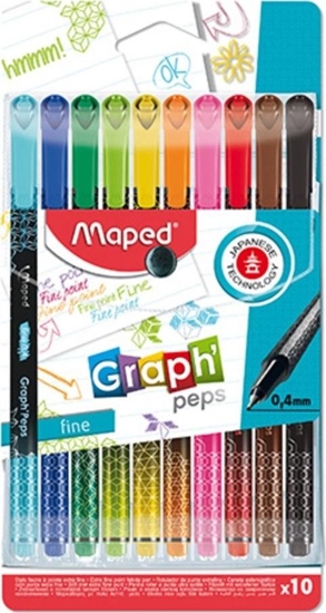 Изображение Maped Cienkopis Graph Peps Deco 10 kolorów MAPED