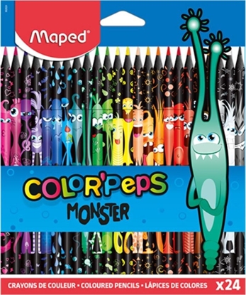 Attēls no Maped Kredki Colorpeps Monster trójktne 24 kolory