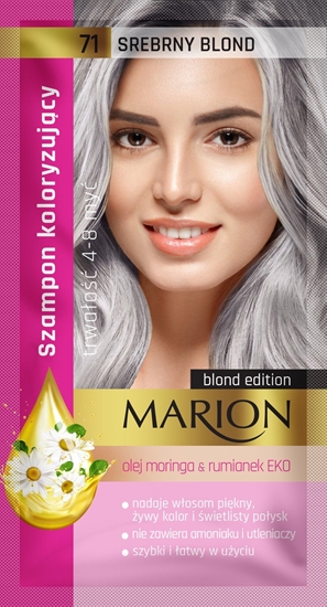 Picture of Marion Marion Szampon koloryzujący 4-8 myć nr 71 Srebrny Blond 40ml