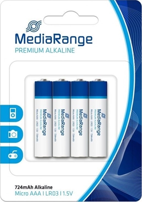 Изображение BATTERY ALKALINE AAA 1.5V/4PCS MRBAT101 MEDIARANGE