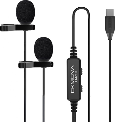 Attēls no Mikrofon CKMOVA CKMOVA LCM2CD - podwójny mikrofon krawatowy USB C