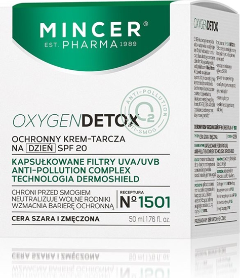 Picture of Mincer Pharma Oxygen Detox Ochronny krem-tarcza na dzie z SPF20 nr 1501 50ml