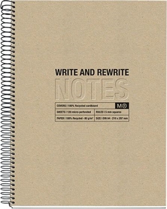 Picture of MIQUELRIUS Koozeszyt MIQUELRIUS Just Black Craft Recycled, A4, 120 kart., 80g, beowy